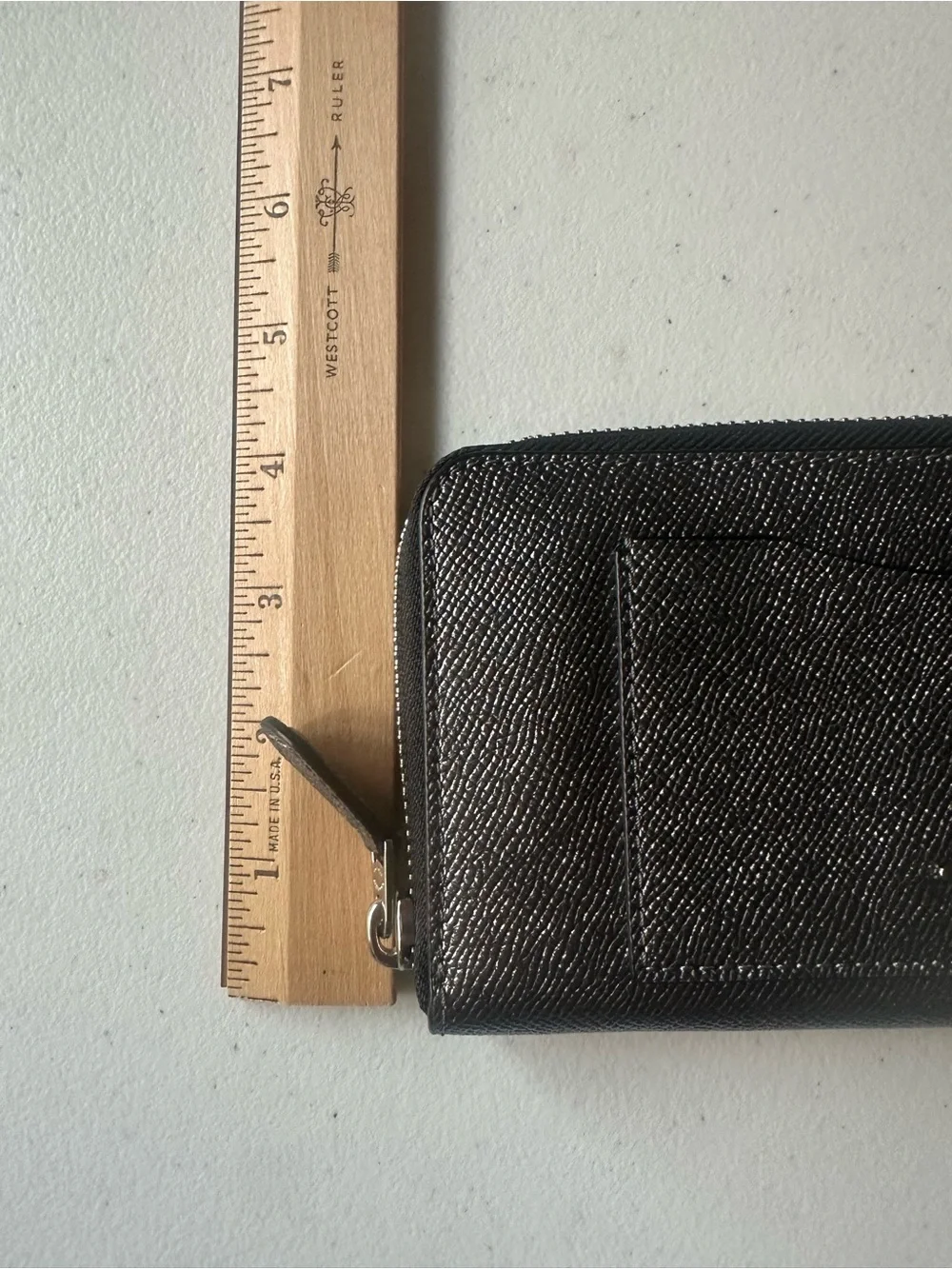 Coach Metallic Pewter Zip Around Long Wallet NWOT